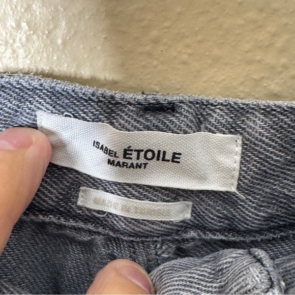 Isabel Marant Skirt Womens 40 Gray Etoile Denim A-line Mid-Length Slit Front - Picture 4 of 11